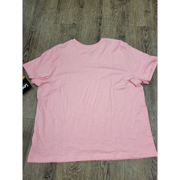 Lee NWT Women's Regular Fit Short Sleeve Graphic Tee Pink Tshirt XL - Picture 5 of 5